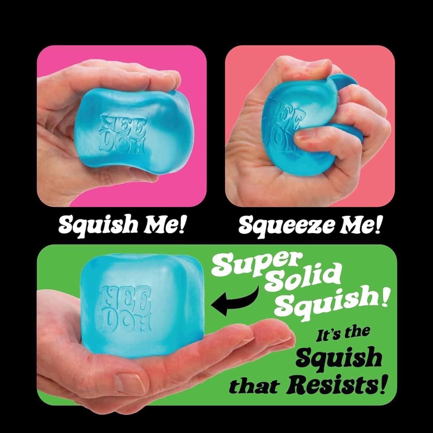 NeeDoh Nice Cube - Solid Squish - Pink - Image 5